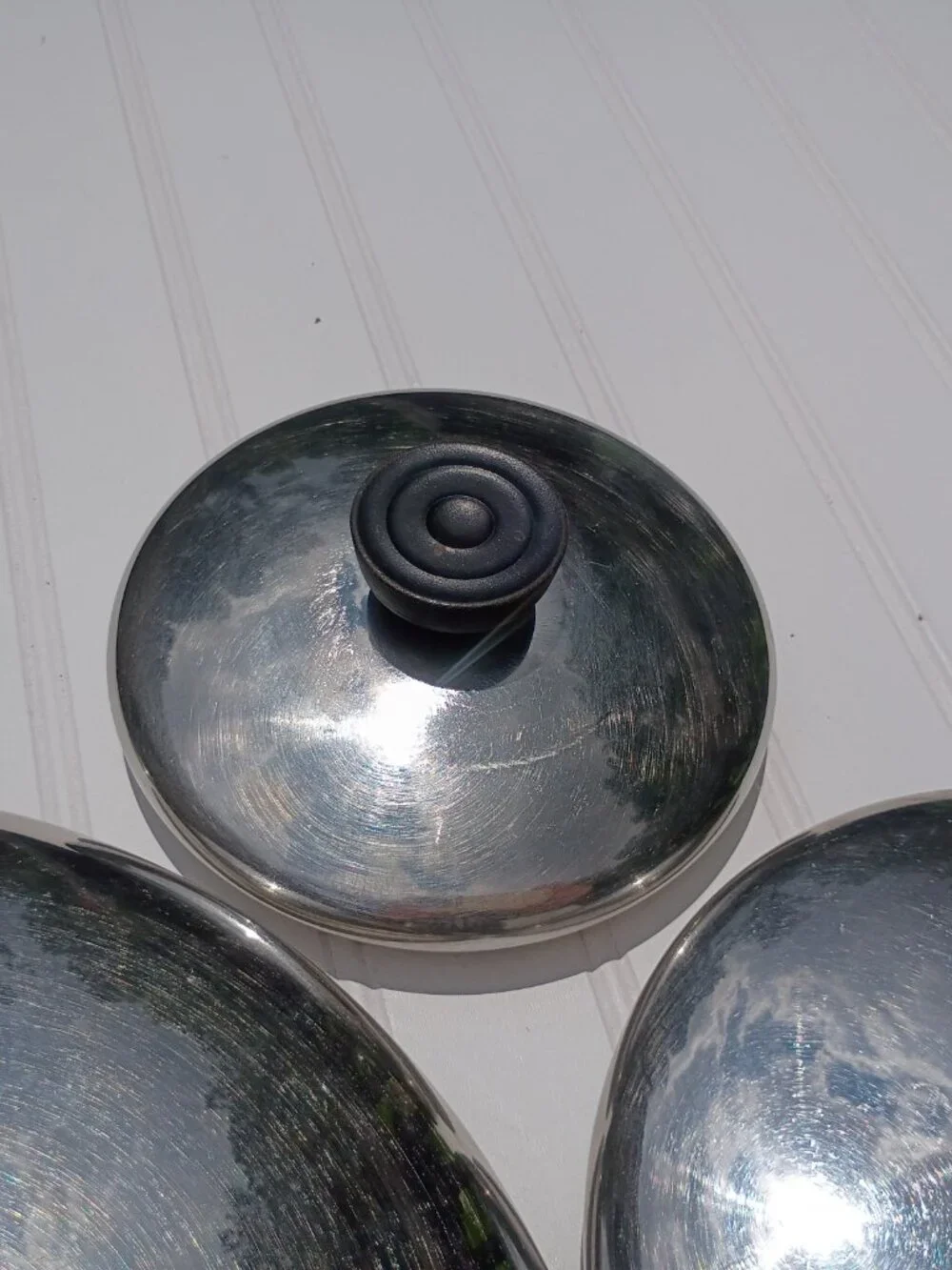 Revere Ware Replacement Lids LOT OF 7 Stainless Steel Pot and Pan Farberware Vtg